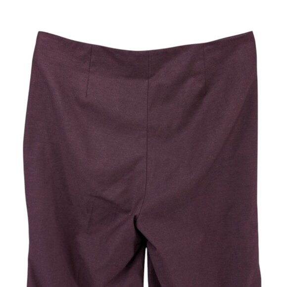 Carlisle Collection Virgin Wool Blend Pants Womens Burgundy Side Zip Lined Sz 10 - Picture 3 of 11